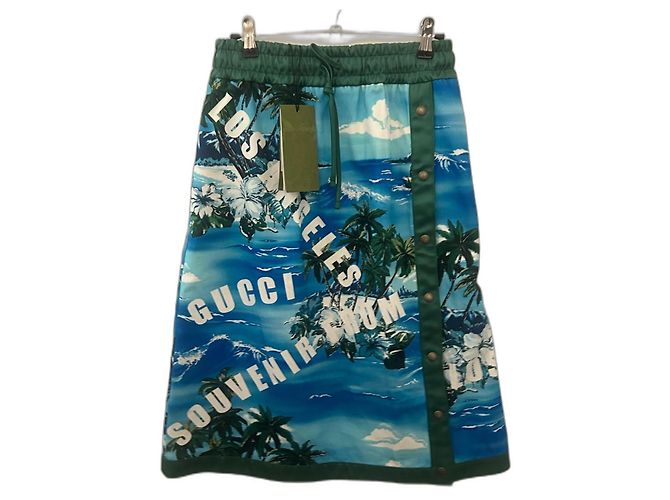 Falda Gucci de algodón verde XS