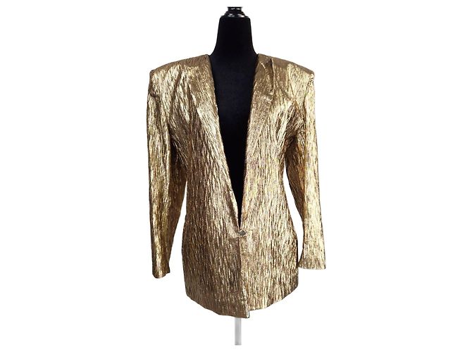 Genny giacca oro in lurex vintage 80s D'oro