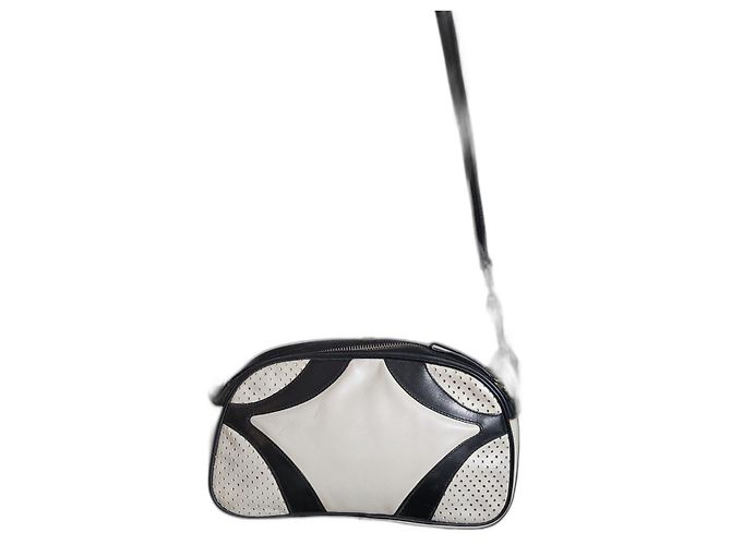 Bolso Prada Bowling de piel blanco y negro