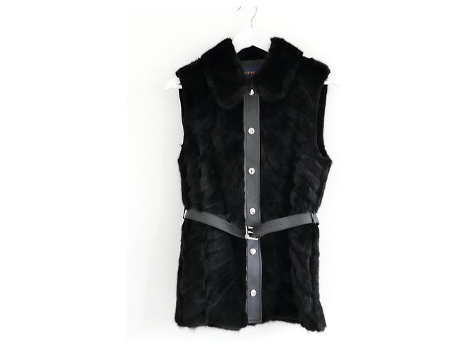 Louis Vuitton Nerzfutterweste Schwarz