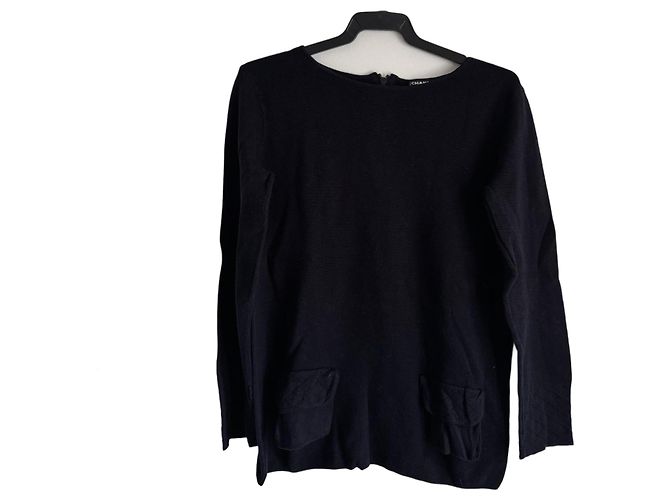Top Uniforme Chanel Azul Marino de Algodón
