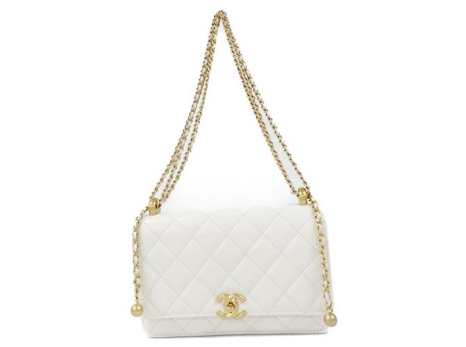 Chanel AP2289 Carteira com Corrente Branco