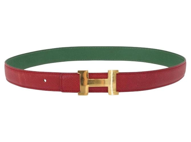 Hermès Constance Gürtel aus Leder Medium Rot 