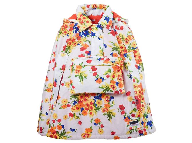 Miu Miu florale technische Cape Weiß