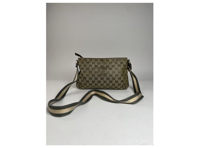 Sac Monogram Multiway Vintage Gucci Beige Marron