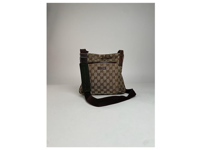 Sac Monogram Multiway Vintage Gucci Beige Marron