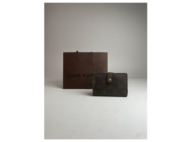 Vintage Louis Vuitton Leather Monogram Wallet Brown