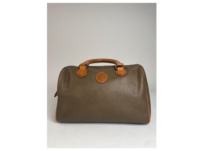 Vintage Courreges Lederhandtasche braun