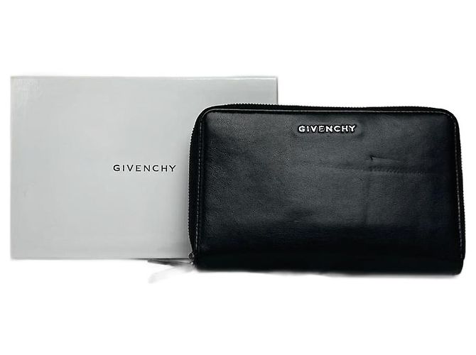 Clutch in pelle vintage Givenchy nera Nero