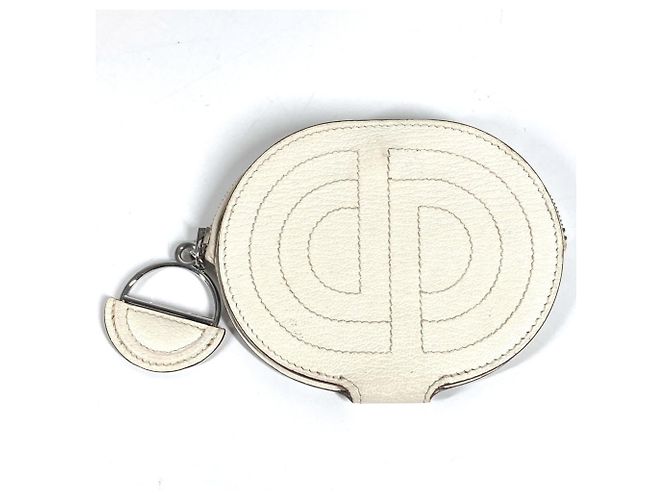 Hermès Hermes Business Card Case in White Leather