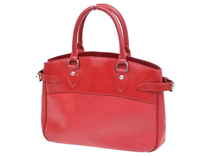 Bolsa Tote Passy em couro Epi PM Louis Vuitton Vermelho