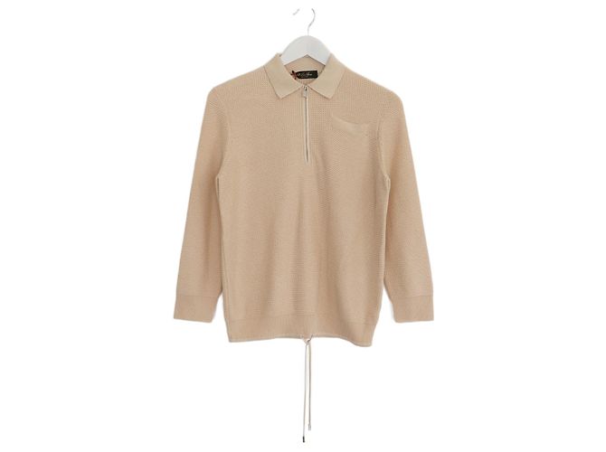 Loro Piana Polo Porto Ercole Pullover Beige