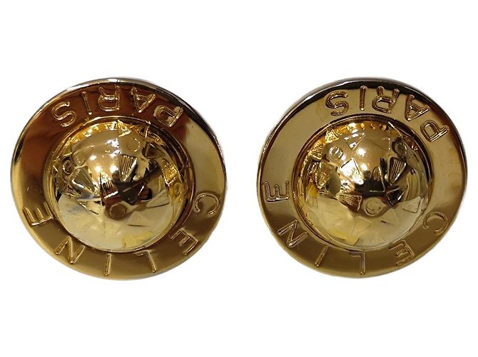 Orecchini Céline Sphere dorati D'oro 