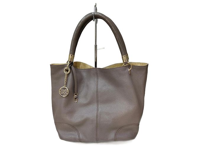 French Flair Borsa a secchiello Lancel in pelle grana taupe