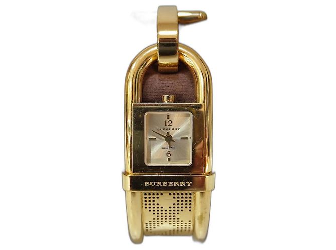 Montre Burberry Padlock plaquée or Doré