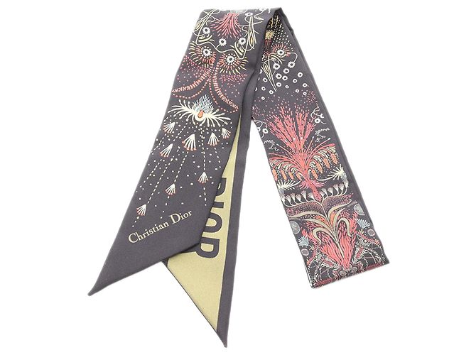 Bufanda de seda Mitzah estampada en negro Dior