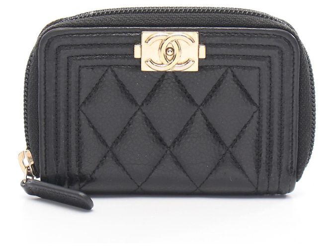Chanel Boy Münzgeldbörse Schwarz
