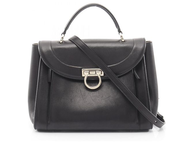 Bolsa Sofia Rainbow Gancini da Salvatore Ferragamo Preto