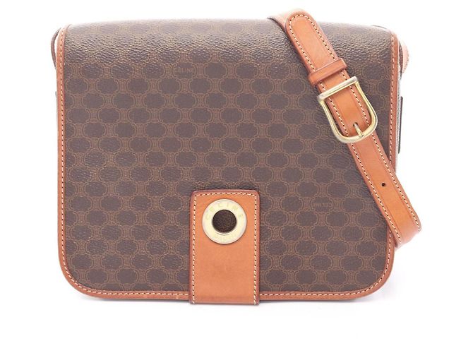 Céline Celine Macadam Schultertasche Braun