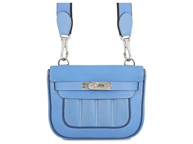 Sac à épaule mini Berline Hermès Bleu