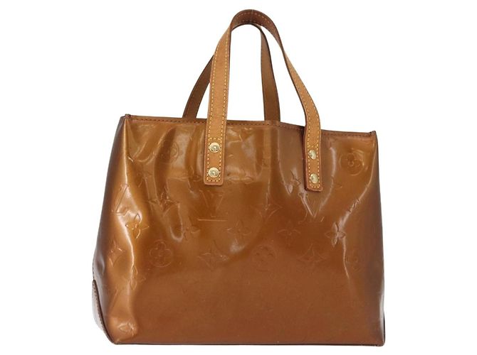 Borsa Reade Monogram Vernis PM di Louis Vuitton Marrone