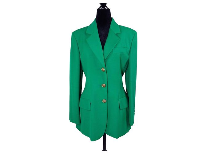 Moschino Cheap and Chic wool green jacket 1990s 