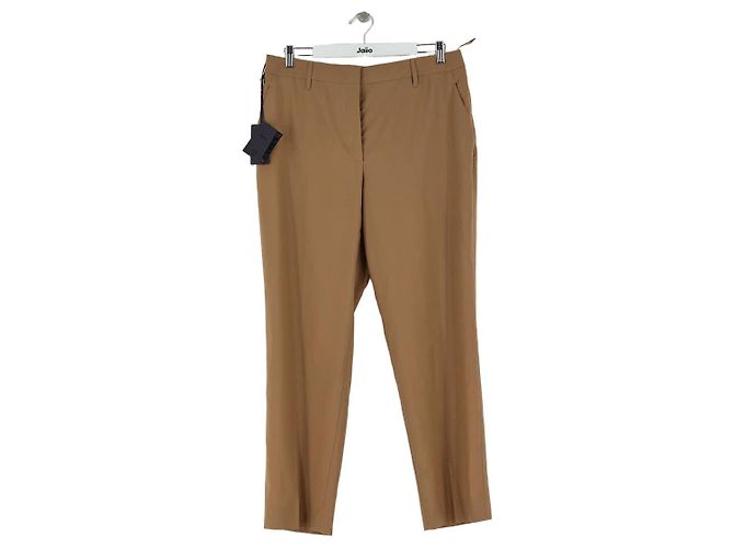 Prada Calça reta de lã marrom
