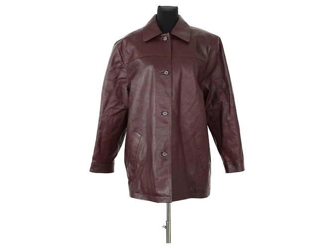 Magda Butrym Bordeaux Lederjacke