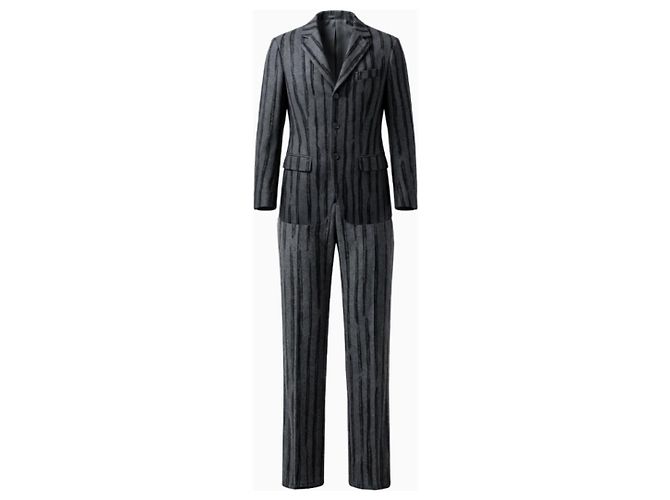 Romeo Gigli Grey Embroidered Wool Jacket