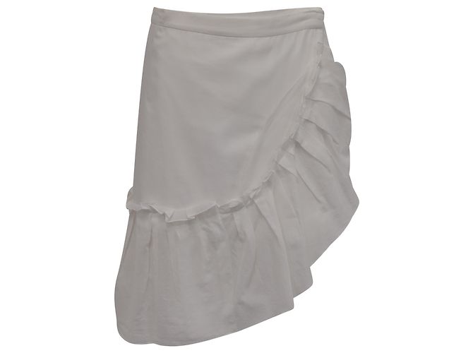Saia Mini Rendada Valentino Garavani em Algodão Branco Cru