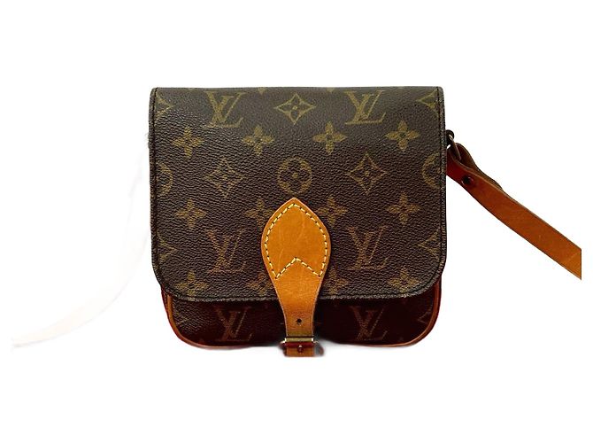 Bolsa de Ombro em Couro Monogram Cartouchiere Louis Vuitton Marrom