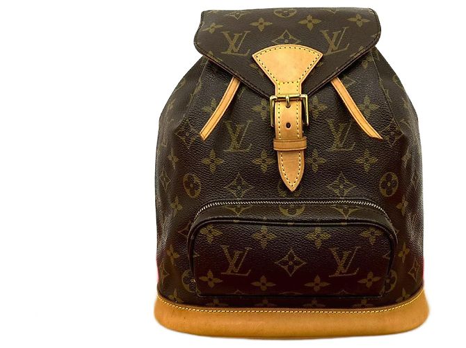 Louis Vuitton Monogram Leather Backpack Brown