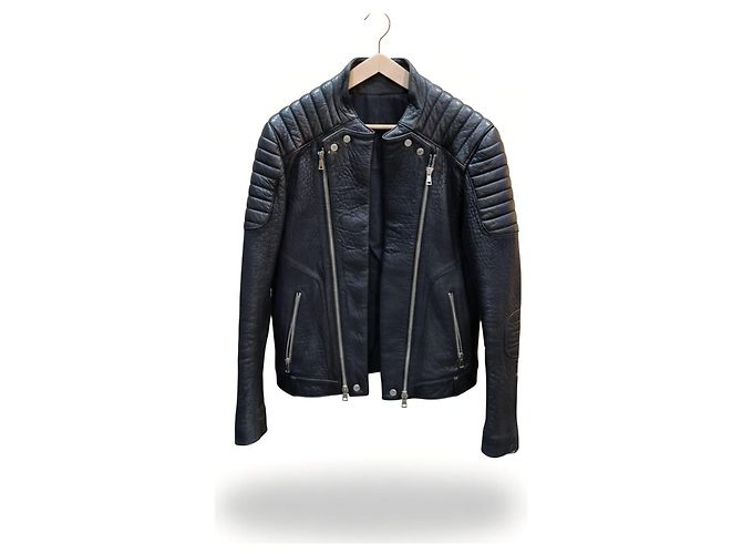 Balmain Leather Jacket Black