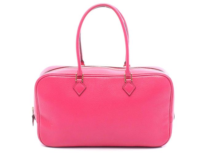 Hermès Plume Elan 28 Lederhandtasche Rosa Pink