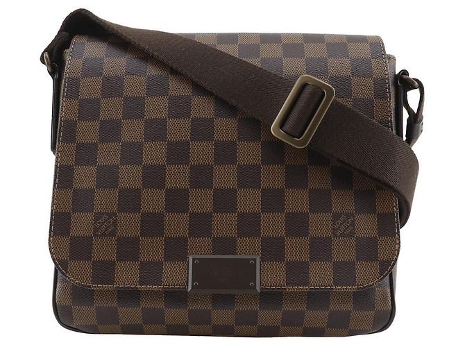 Louis Vuitton District PM Damier Canvas Shoulder Bag Brown