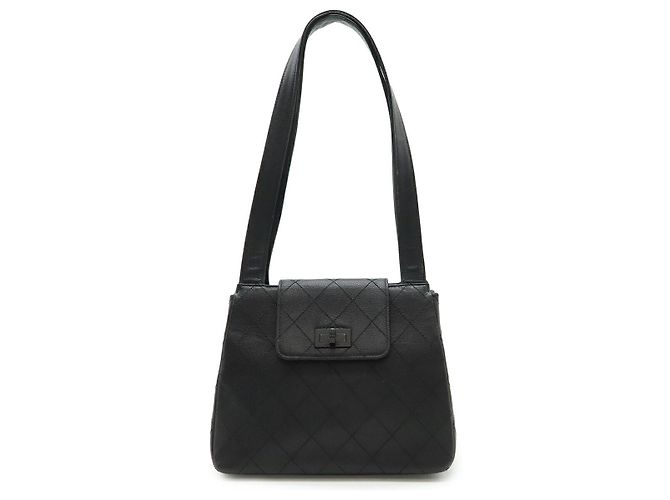 Borsa a Spalla 2way in Pelle Chanel 2.55 Nero