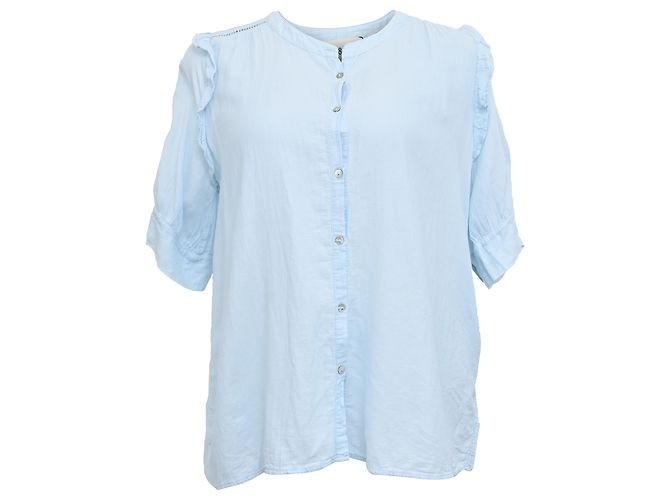 Blusa Tyana Ba&sh en algodón azul claro