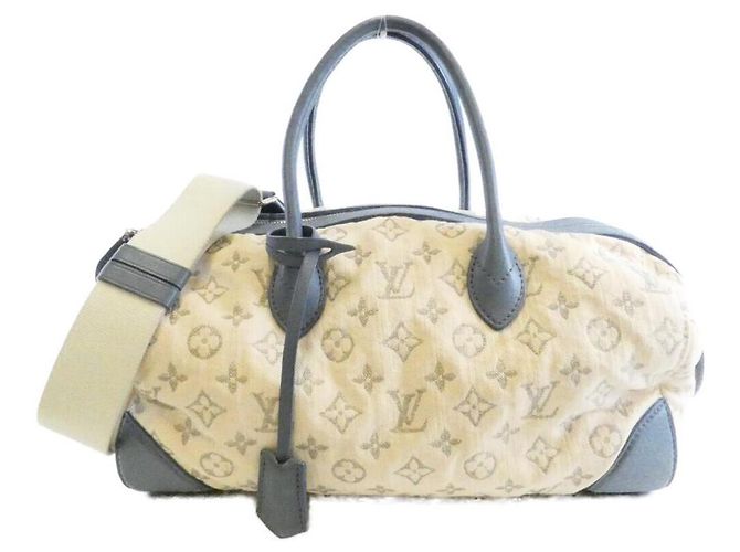 Speedy Bolsa Boston em denim Monogram Louis Vuitton Azul