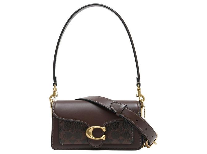 Bolsa de Ombro Signature Tabby 20 Refresh - Coach - Lona - Marrom