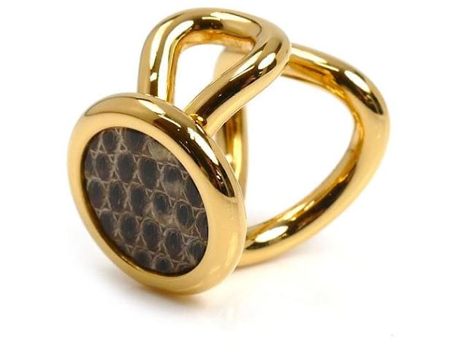 Hermès Heritage Extrême PM Lizard Ear Cuff Golden Metallic 