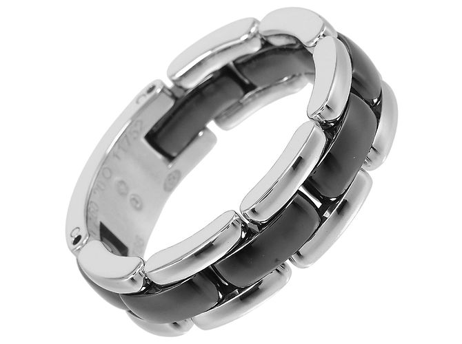 Anel de cerâmica branca K18 Ultra da Chanel Preto