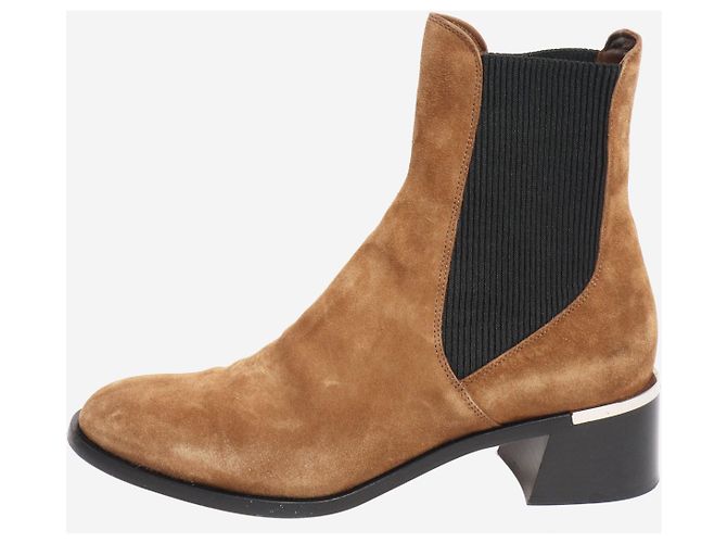 Jimmy Choo Bottines en daim marron - taille EU 39,5 (UK 6,5)
