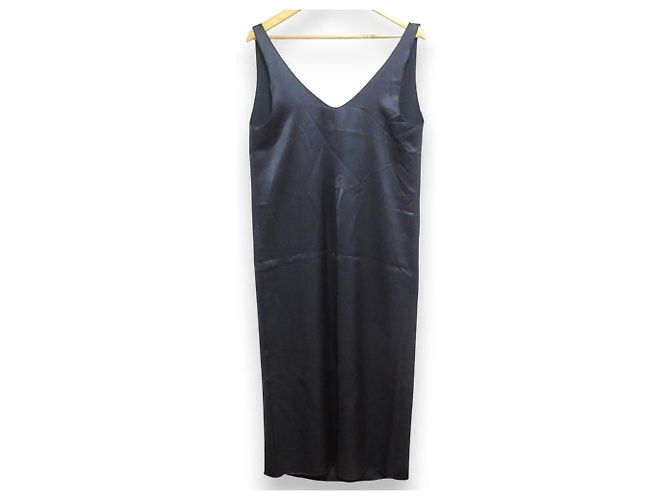 Autre Marque AP STUDIO Satin Kleid Blau