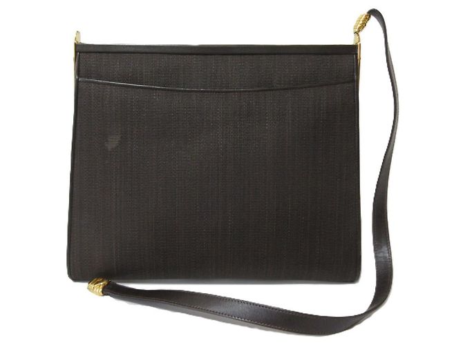 Autre Marque Bolsa de ombro de couro de cavalo Comtesse Marrom Bronze
