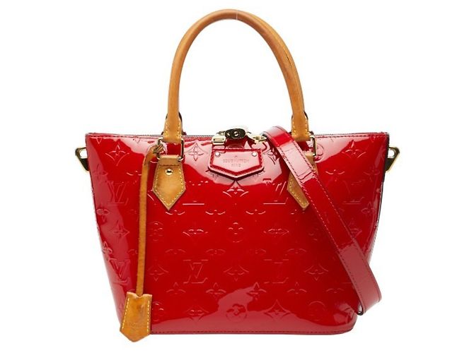 Louis Vuitton Monogram Vernis Montebello PM Handtasche Rot Fuschia