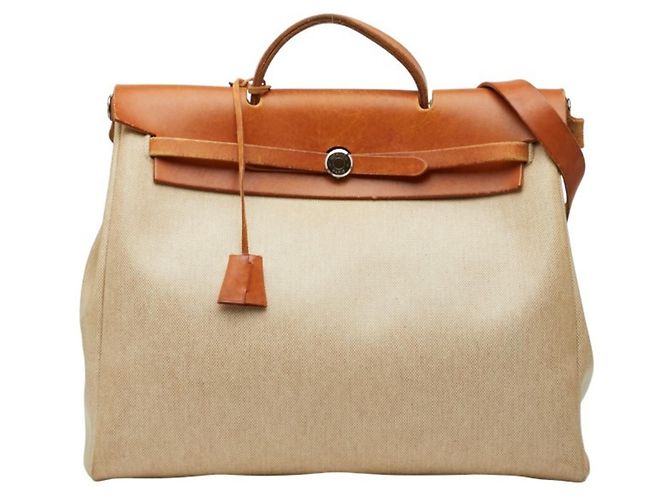 Borsa a Spalla Hermès Airbag Ad MM Marrone Beige