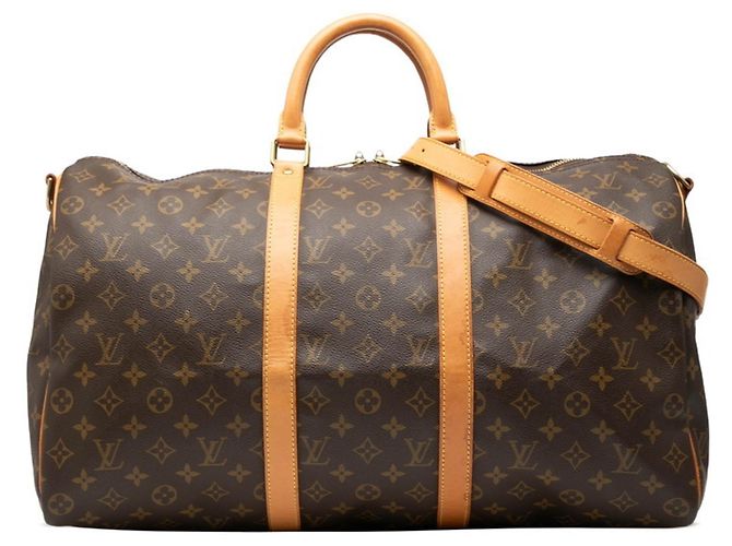 Louis Vuitton Monogram Keepall Bandoulière 50 Marron