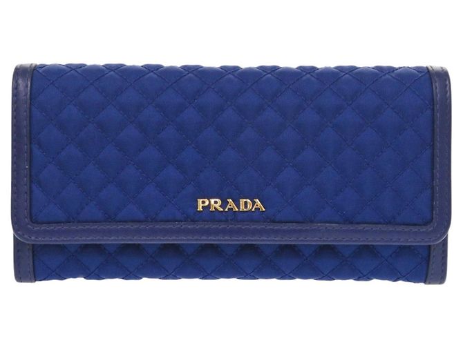 Prada 1M1132 Blue Long Wallet