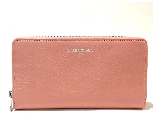 Balenciaga Damen Leder Langbörse Beige