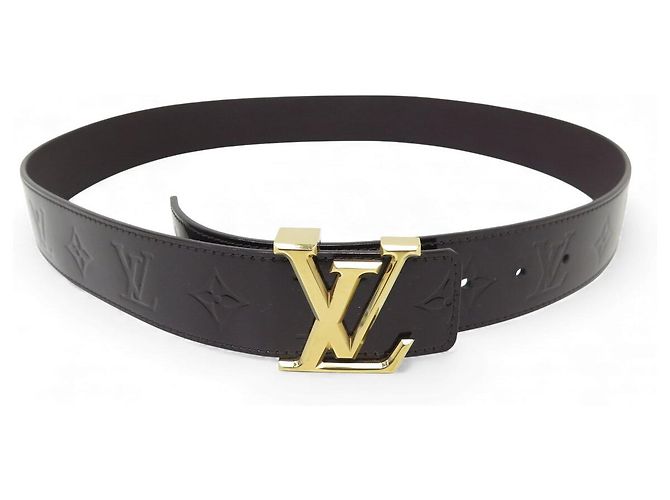 NEUER LOUIS VUITTON LV INITIALES 40MM T95 MONOGRAM LACKLEDERGÜRTEL Bordeaux